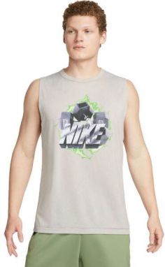 Nike DF VINTAGE MUSCLE GFX Pánske tielko, sivá, veľkosť XXL