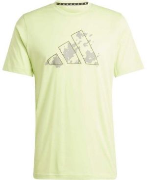 adidas TR-ES+ TEE Pánske športové tričko, svetlo zelená, veľkosť
