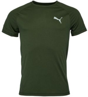 Puma EVOSTRIPE Pánske tričko, tmavo zelená, veľkosť