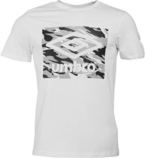 Umbro CAMO BOX LOGO GRAPHIC TEE Pánske tričko, biela, veľkosť