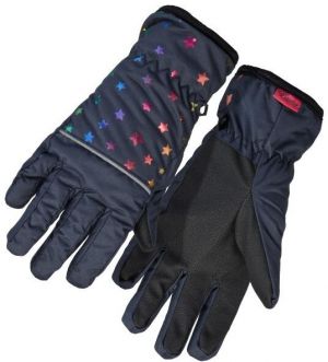 Lewro YALAJA Dievčenské zimné rukavice, tmavo modrá, veľkosť