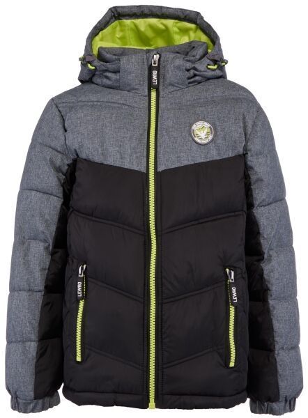 Lewro TREVOR Chlapčenská prešívaná bunda, čierna, veľkosť 164-170