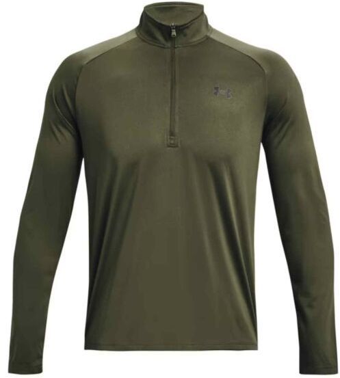 Under Armour TECH 2.0 1/2 ZIP Pánske tričko, khaki, veľkosť