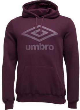 Umbro FW LARGE LOGO HOODY Pánska mikina, vínová, veľkosť