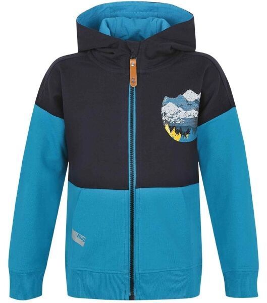 LOAP DILONG Chlapčenská mikina, modrá, veľkosť 112-116