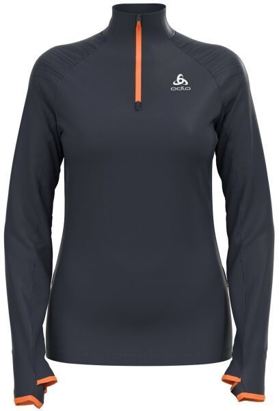Odlo W MID LAYER 1/2 ZIP AXALP CERAMIWARM Dámska funkčná stredná vrstva, čierna, veľkosť