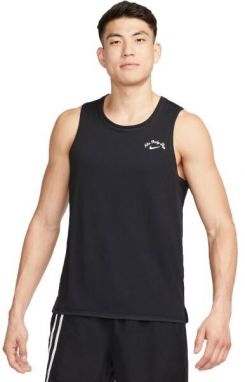 Nike DF MILER TANK DYE Pánske tielko, čierna, veľkosť