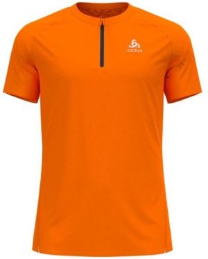 Odlo AXALP TRAIL T-SHIRT CREW NECK S/S 1/2 ZIP Pánske tričko, oranžová, veľkosť