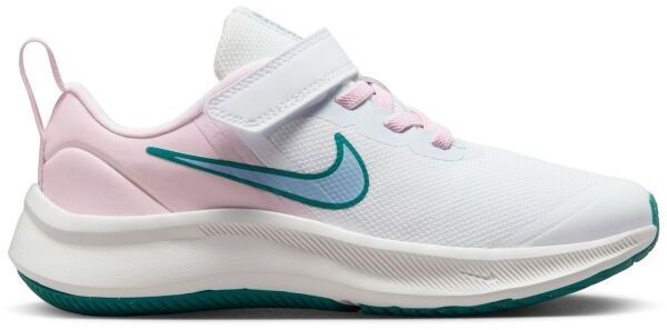 Nike STAR RUNNER 3 PSV Dievčenská voľnočasová obuv, biela, veľkosť 28