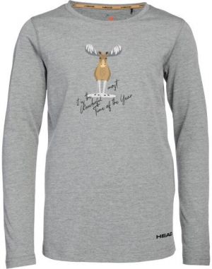 Head KRUMEL Detské tričko s dlhým rukávom, sivá, veľkosť 116-122