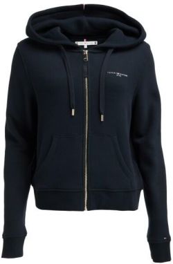 Tommy Hilfiger 1985 REG MINI CORP ZIP HOODIE Dámska mikina, tmavo modrá, veľkosť