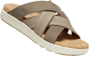 Keen ELLE MIXED SLIDE W Dámske šľapky, hnedá, veľkosť 40.5