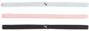 Puma AT SPORTBANDS WOMENS PACK (3PCS) Športové čelenky, čierna, veľkosť UNI