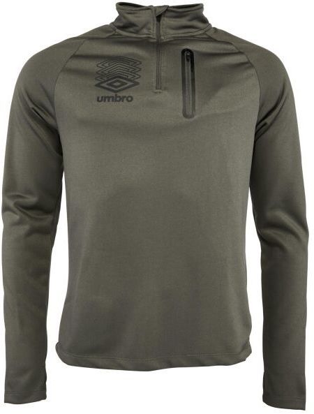 Umbro FW TERRACE POLY 1/4 ZIP Pánska mikina, khaki, veľkosť