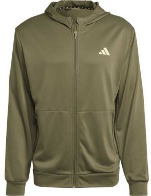 adidas TR-ES+ FZ JA Pánska športová mikina, khaki, veľkosť