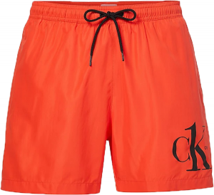 Calvin Klein MEDIUM DRAWSTRING Pánske plavecké šortky, oranžová, veľkosť