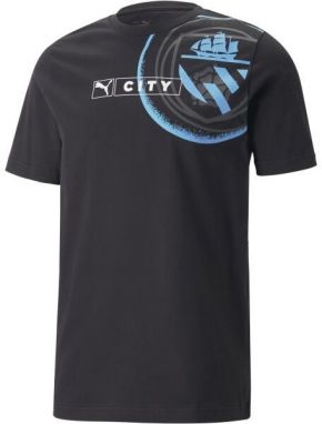 Puma MCFC FTBLLEGACY TEE Pánske tričko, čierna, veľkosť