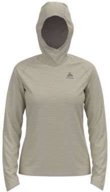 Odlo RUN EASY WARM Mikina s kapucňou, béžová, veľkosť