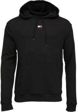 Tommy Hilfiger HERITAGE-RIB HOODIE Pánska mikina, čierna, veľkosť