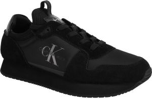 Calvin Klein RUNNER SOCK LACEUP NY-LTH Pánska voľnočasová obuv, čierna, veľkosť