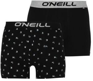 O'Neill AOP LOGO&PLAIN 2-PACK Pánske boxerky, čierna, veľkosť