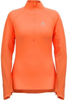 Odlo W ZEROWEIGHT MID LAYER 1/2 ZIP Dámska mikina, oranžová, veľkosť