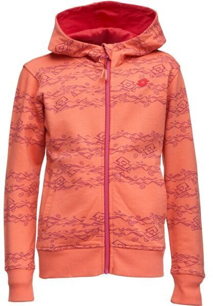 Lotto TEA Dievčenská mikina s kapucňou, ružová, veľkosť 128-134