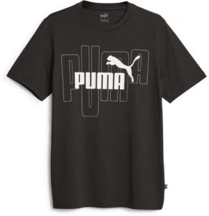 Puma ESS + CAMO GRAPHIC TEE Pánske tričko, čierna, veľkosť