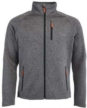 Willard ENRIKE Pánska flísová mikina so vzhľadom svetra, tmavo sivá, veľkosť XXL