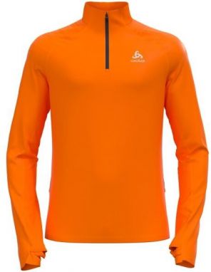 Odlo M MID LAYER 1/2 ZIP AXALP CERAMIWARM Pánska funkčná stredná vrstva, oranžová, veľkosť