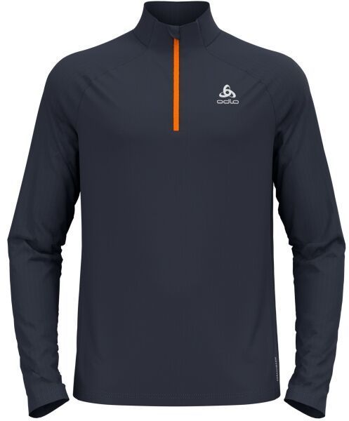 Odlo 1/2 ZIP ESSENTIAL CERAMIWARM Pánska mikina, tmavo sivá, veľkosť