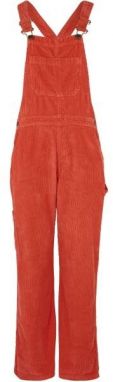 O'Neill CORD DUNGAREE Dámske  nohavice s trakmi, červená, veľkosť