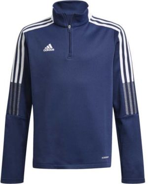 adidas TIRO21 WRM TOPY Juniorská futbalová mikina, tmavo modrá, veľkosť