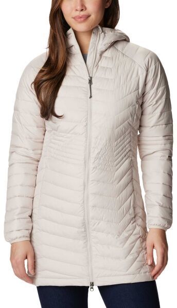 Columbia POWDER LITE MID JACKET Dámska dlhá zimná bunda, béžová, veľkosť