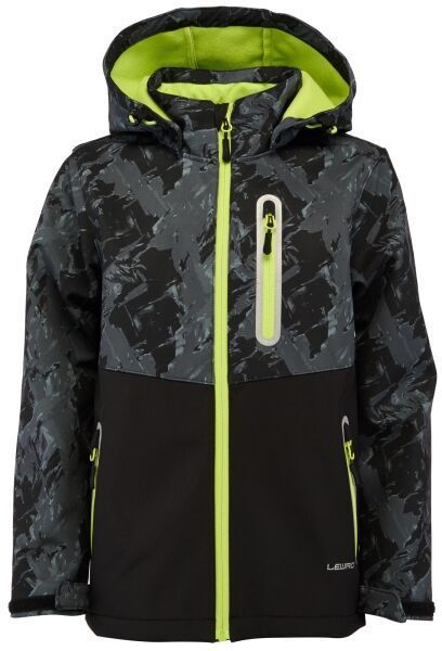 Lewro YASU Detská softshellová bunda, tmavo sivá, veľkosť 116-122