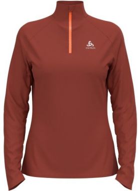 Odlo W MID LAYER 1/2 ZIP ESSENTIALCERAMIWARM Dámska mikina, červená, veľkosť