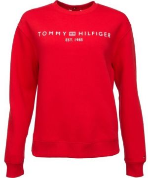 Tommy Hilfiger MDRN REG CORP LOGO C-NK SWTSHRT Dámska mikina, červená, veľkosť