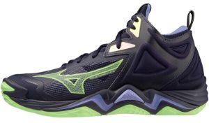 Mizuno WAVE MOMENTUM 3 MID Pánska volejbalová obuv, tmavo modrá, veľkosť 42