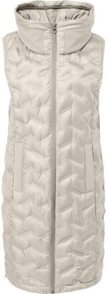 s.Oliver RL OUTDOOR WAISTCOAT Dlhá vesta s prešívaním, béžová, veľkosť