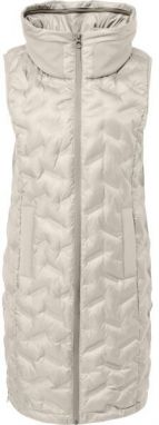 s.Oliver RL OUTDOOR WAISTCOAT Dlhá vesta s prešívaním, béžová, veľkosť
