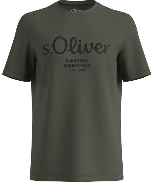 s.Oliver LOGO T-NOOS Pánske tričko, khaki, veľkosť