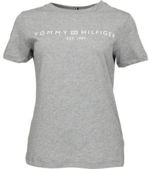 Tommy Hilfiger LOGO CREW NECK Dámske tričko, sivá, veľkosť