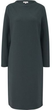 s.Oliver RL LONG SLEEVE DRESS NOOS Midi šaty, tmavo zelená, veľkosť