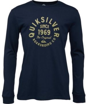 Quiksilver CIRCLED SCRIPT FRONT Pánske tričko, tmavo modrá, veľkosť