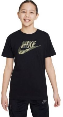 Nike NSW TEE CLUB CAMO Dievčenské tričko, čierna, veľkosť