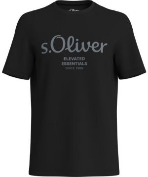 s.Oliver LOGO T-NOOS Pánske tričko, čierna, veľkosť
