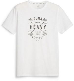 Puma GRAPHIC Pánske tričko, biela, veľkosť