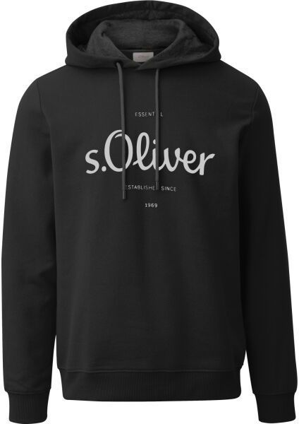 s.Oliver RL SWEATSHIRT NOOS Mikina s kapucňou, čierna, veľkosť