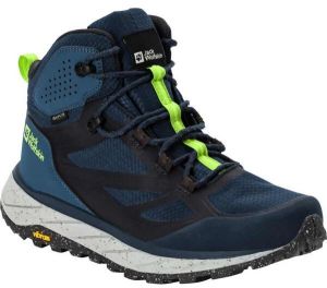 Jack Wolfskin TERRAVENTURE TEXAPORE MID M Pánska turistická obuv, tmavo modrá, veľkosť