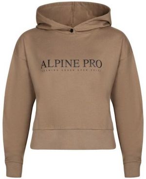 ALPINE PRO QEUDA Dámska mikina, hnedá, veľkosť